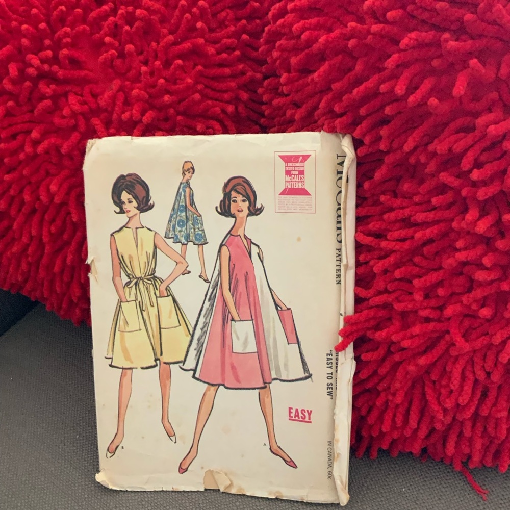 McCALLS ladies vintage dress pattern size 8-9-10 or misses S